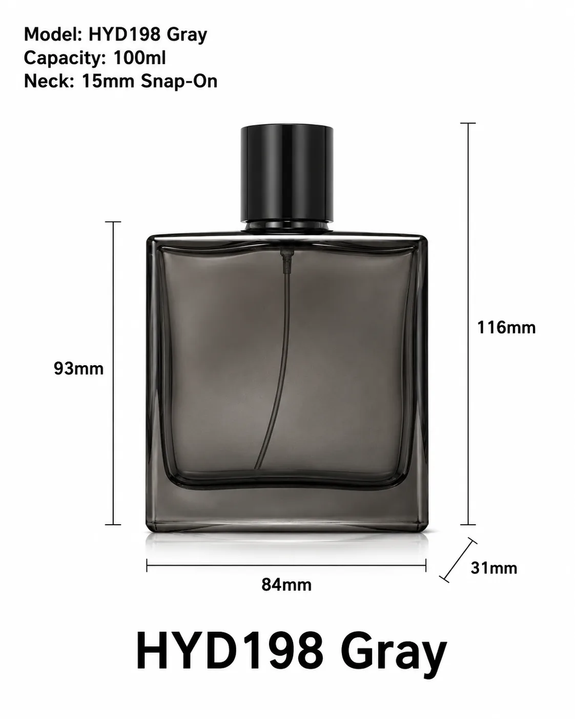 HYD198 Gray perfume bottle